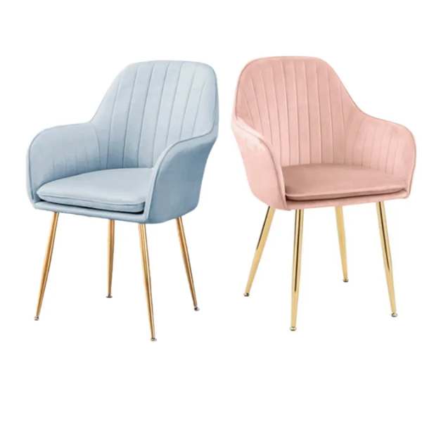 Ghế bàn ăn, cafe nệm nhung chân mạ vàng: SG - E01-1 - $hienthicat